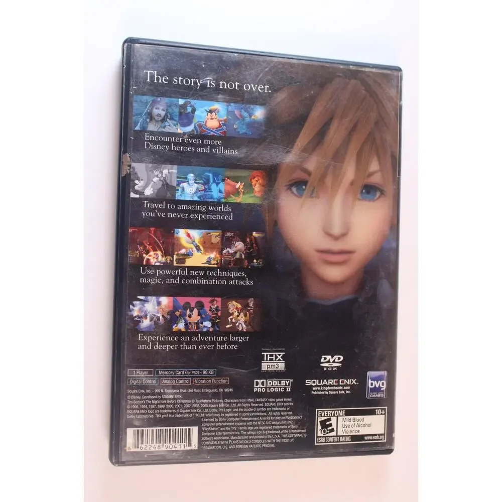 2 game lot: Kingdom Hearts II + Kingdom Hearts 1 disc only (Sony PS2) Tested
